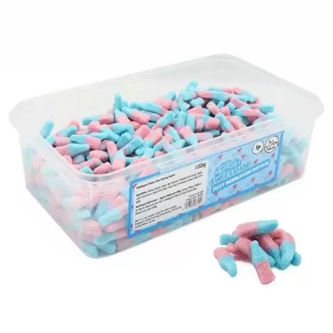 Fizzy Bubblegum Bottles - 1 X 1kg Tub - Beautygiftsonline 