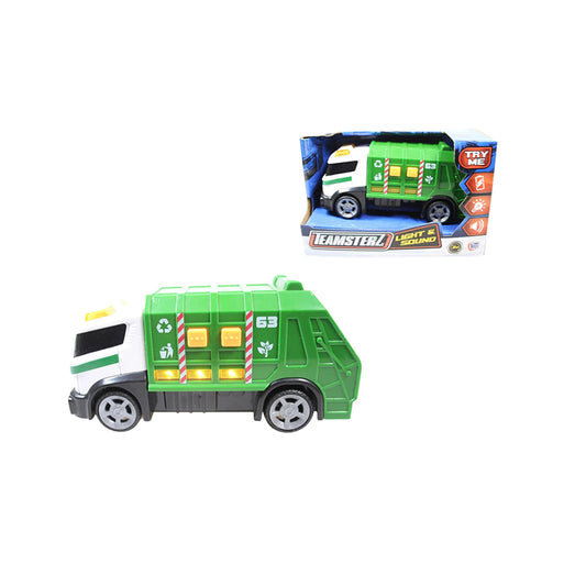 Mini Rubbish Truck Toy with Light and Sound Making for Kids Play - Green - Beautygiftsonline 