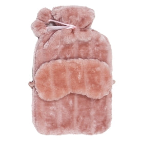 Fluffy Hot Water Bottle And Mask Sets - 33cm