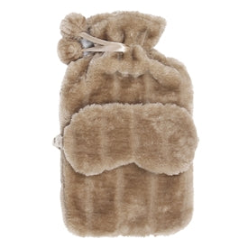 Fluffy Hot Water Bottle And Mask Sets - 33cm