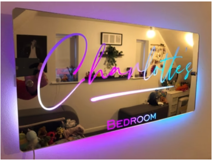 PERSONALISED NAME MIRROR - LIGHT UP MIRROR - Beautygiftsonline 