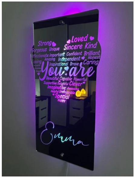 AFFIRMATIONS MIRROR - YOU ARE HEART MIRROR - Beautygiftsonline 