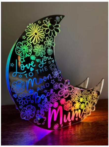 BLOOMING CRESCENT FLOWER MOON LAMP - A PERFECT MOTHER'S DAY GIFT - Beautygiftsonline 