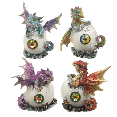 Crystal Birth Fantasy Nightmare Dragon Figurine