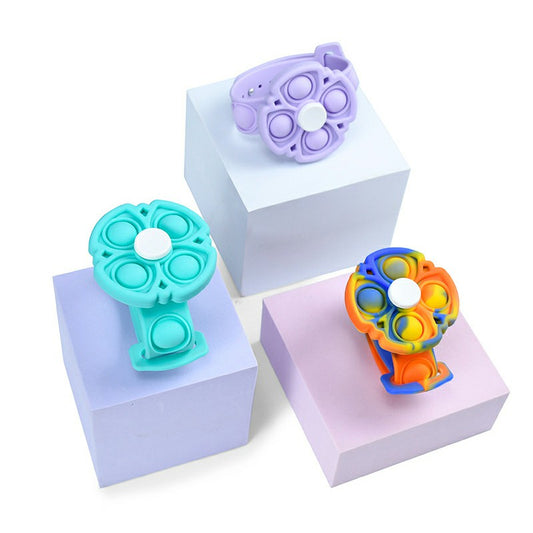 Push Pop Bubble Bracelet Fidget Bracelet Rotating Stress Relief Wristband - Beautygiftsonline 