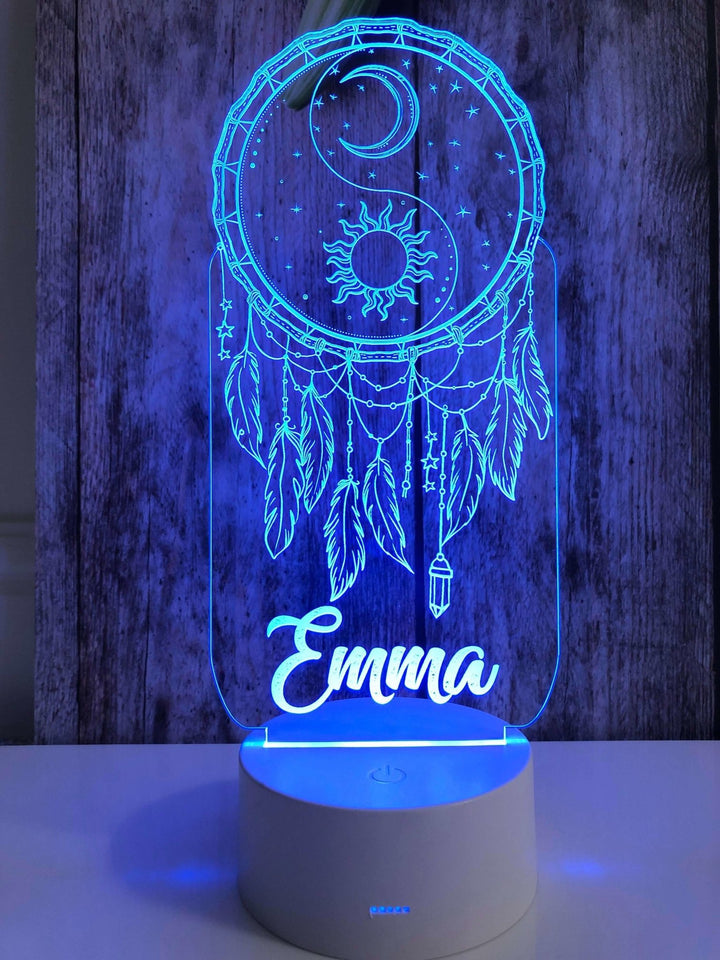 DREAM CATCHER LIGHT - PERSONALISED WITH ANY NAME - Beautygiftsonline 