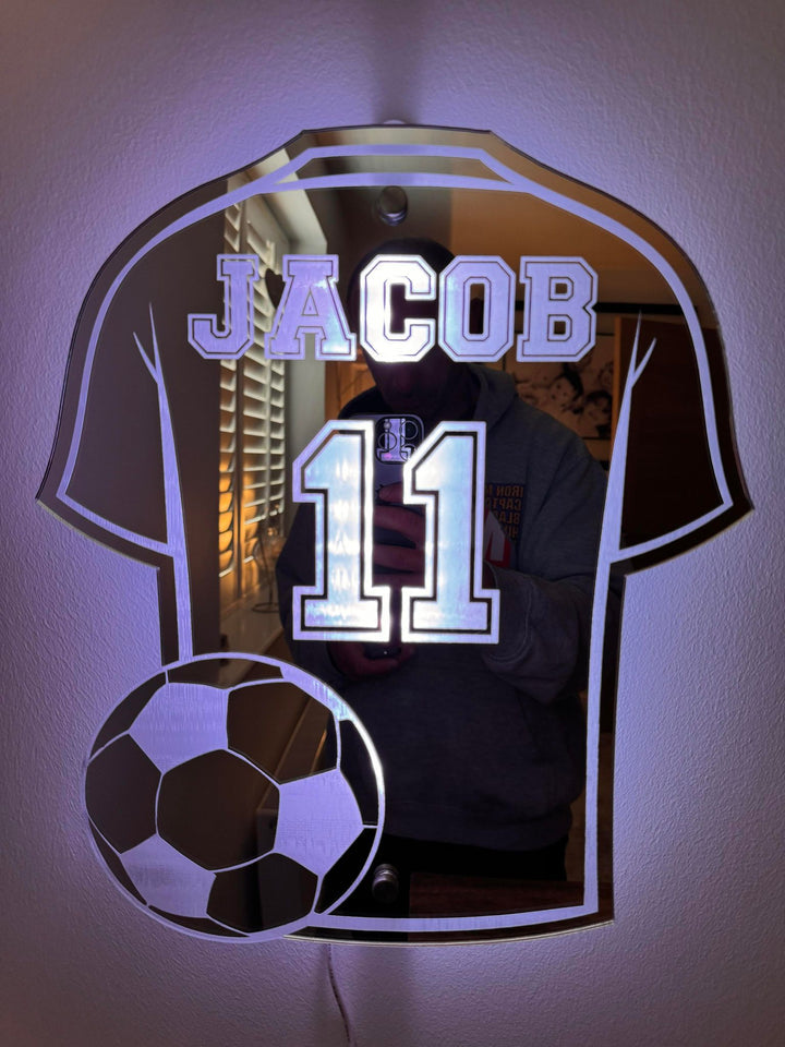 FOOTBALL SHIRT MIRROR - GIFT FOR FOOTBALL FANS - Beautygiftsonline 