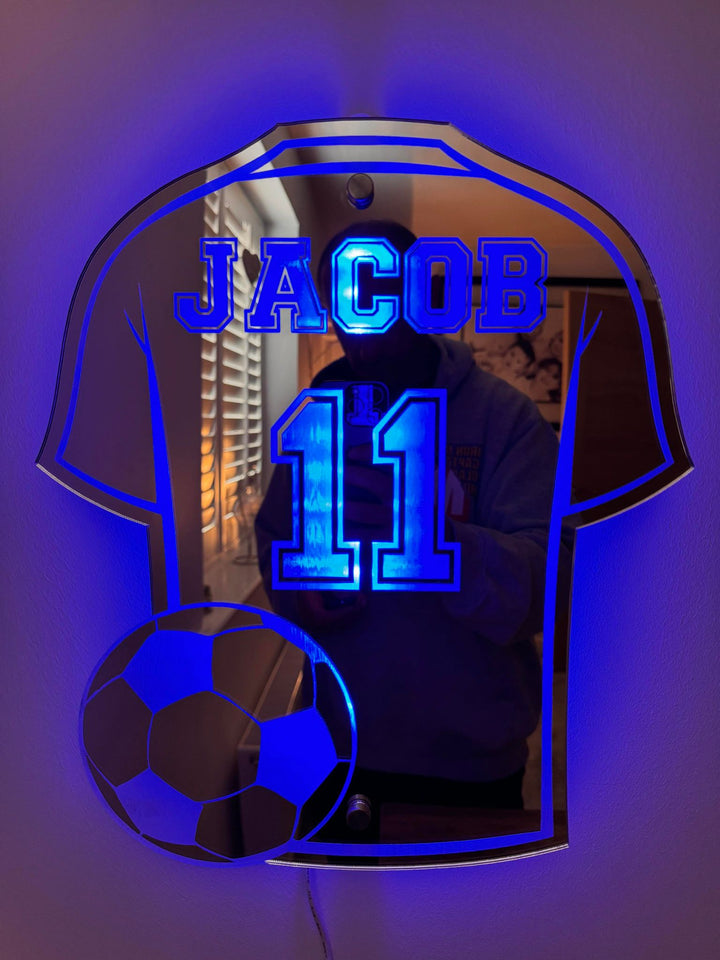 FOOTBALL SHIRT MIRROR - GIFT FOR FOOTBALL FANS - Beautygiftsonline 