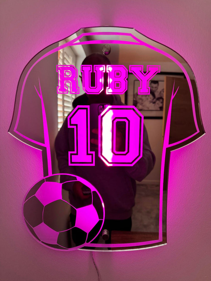 FOOTBALL SHIRT MIRROR - GIFT FOR FOOTBALL FANS - Beautygiftsonline 