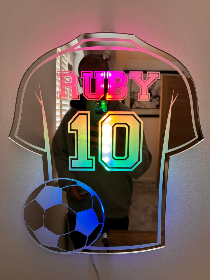 FOOTBALL SHIRT MIRROR - GIFT FOR FOOTBALL FANS - Beautygiftsonline 