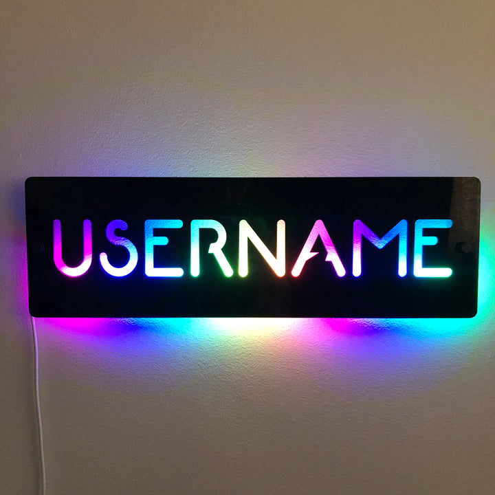 PERSONALISED GAMER TAG - WALL LIGHT - GIFT FOR GAMER - Beautygiftsonline 