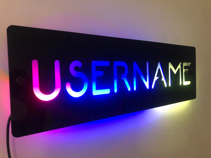 PERSONALISED GAMER TAG - WALL LIGHT - GIFT FOR GAMER - Beautygiftsonline 