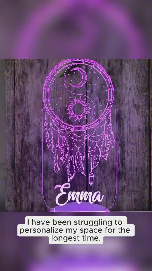 DREAM CATCHER LIGHT - PERSONALISED WITH ANY NAME