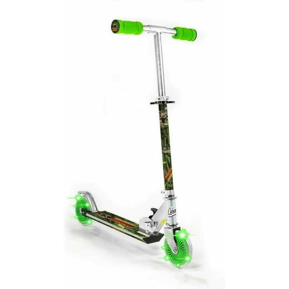 Dinosaur Push Scooter with 2 Light up Wheel for Children Boy Girl SV14697