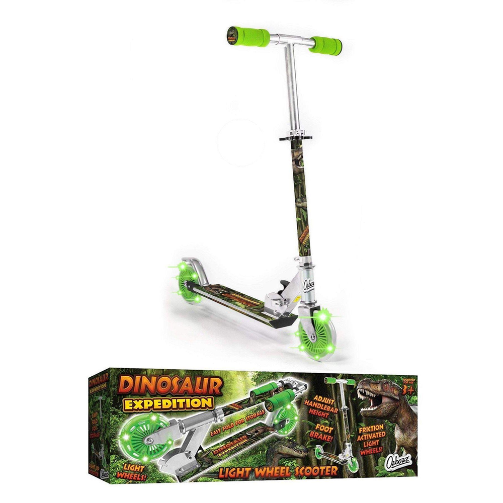 Dinosaur Push Scooter with 2 Light up Wheel for Children Boy Girl SV14697