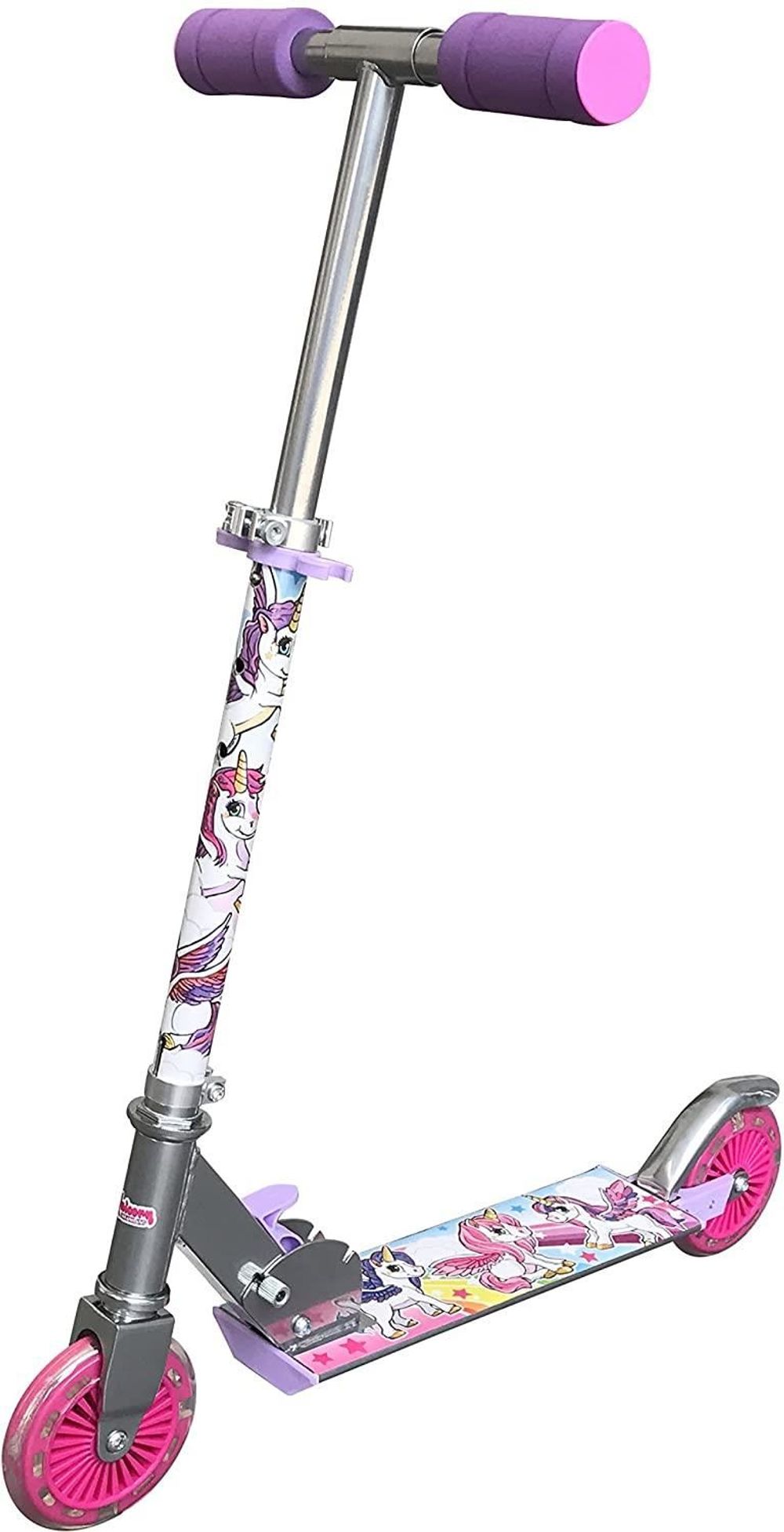 Unicorn Push Scooter with 2 light up Wheels