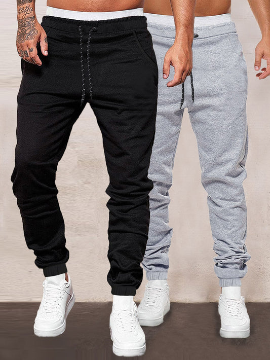 Manfinity Homme Men 2pack Drawstring Waist Joggers - Beautygiftsonline 