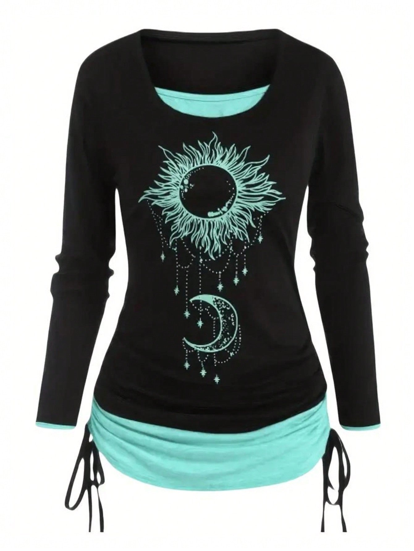 Sun & Moon Graphic Drawstring jumper - Beautygiftsonline 