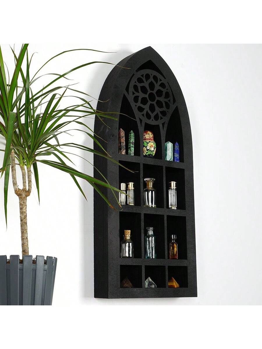 1pc black crystal storage rack, Gothic style essential oil crystal storage rack - Beautygiftsonline 