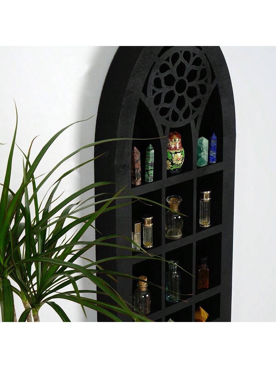 1pc black crystal storage rack, Gothic style essential oil crystal storage rack - Beautygiftsonline 