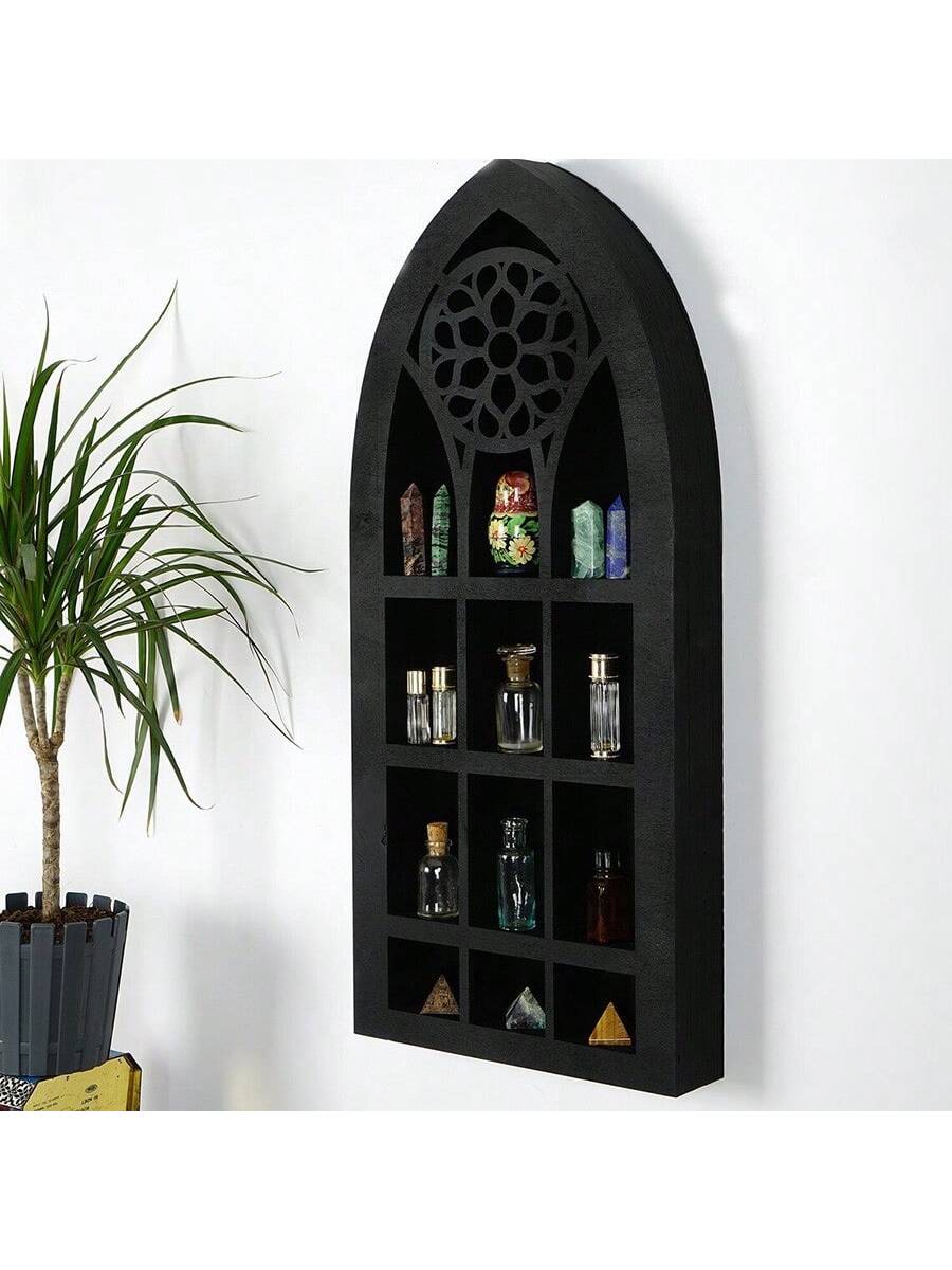 1pc black crystal storage rack, Gothic style essential oil crystal storage rack - Beautygiftsonline 