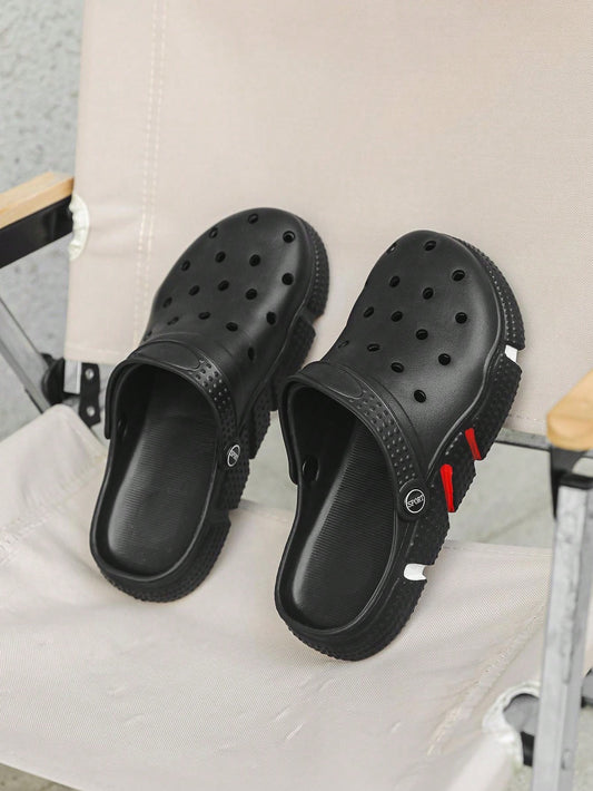 Men's Black Comfortable Non Slip Hollow Out Hollow Detail Vented Clogs Clog-Inspired Sandals Outdoor Beach Pool Gym - Beautygiftsonline 