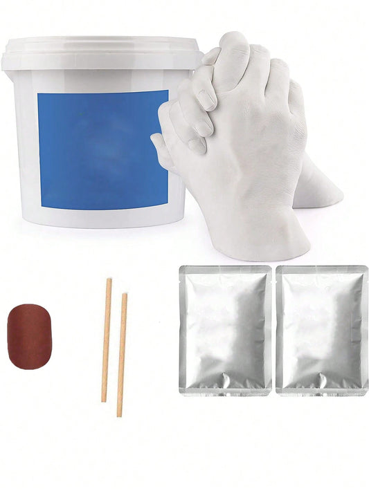 1 Set Hand Casting Kit For Couples With Practice Kit - Hand Mold Casting Kit Anniversary, Sculpture Molding, Unique Couple Gifts, Valentines Day Gifts For Him, Her, Husband, Wife, Wedding Gifts Keepsake - Beautygiftsonline 