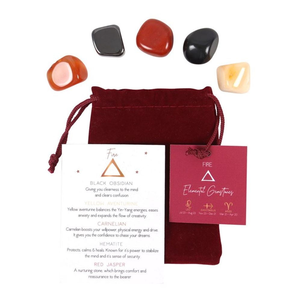 Fire Element Tumble Gemstone Set - Beautygiftsonline 