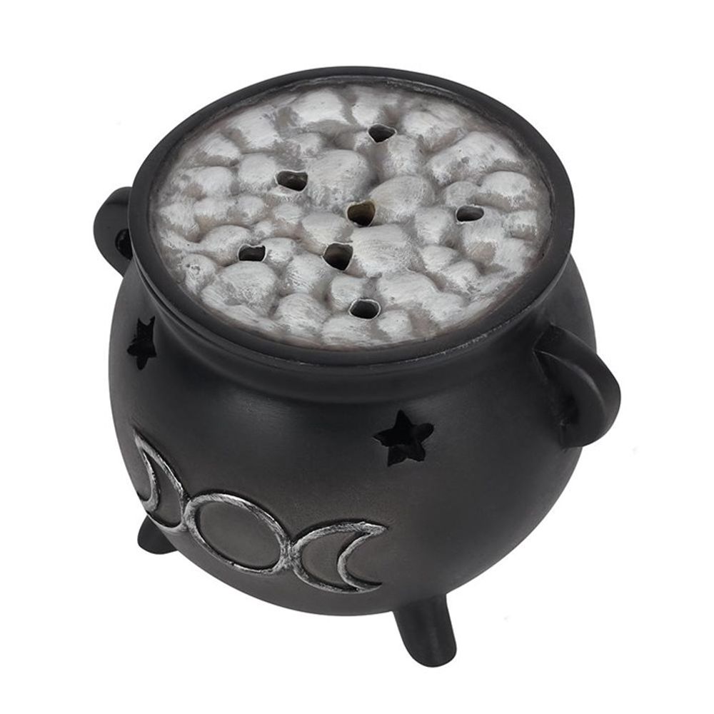 Triple Moon Cauldron Incense Cone Holder - Beautygiftsonline 