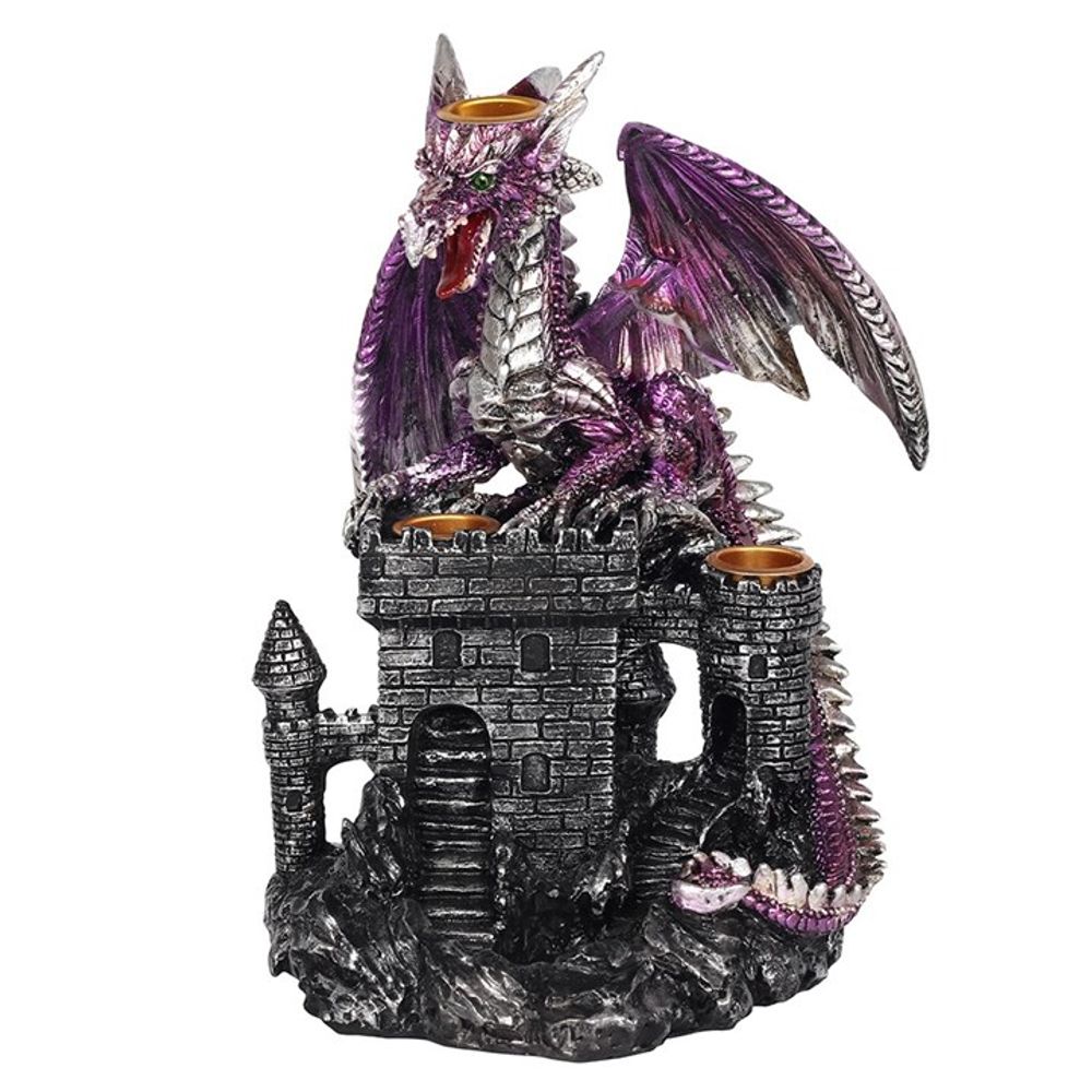 Purple Dragon on Castle Backflow Incense Burner - Beautygiftsonline 