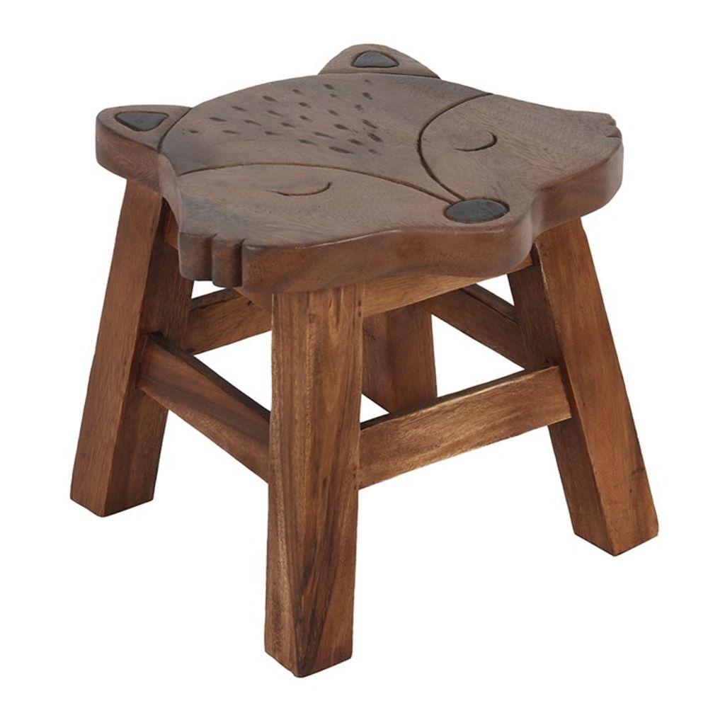 26cm Children's Wooden Fox Stool - Beautygiftsonline 