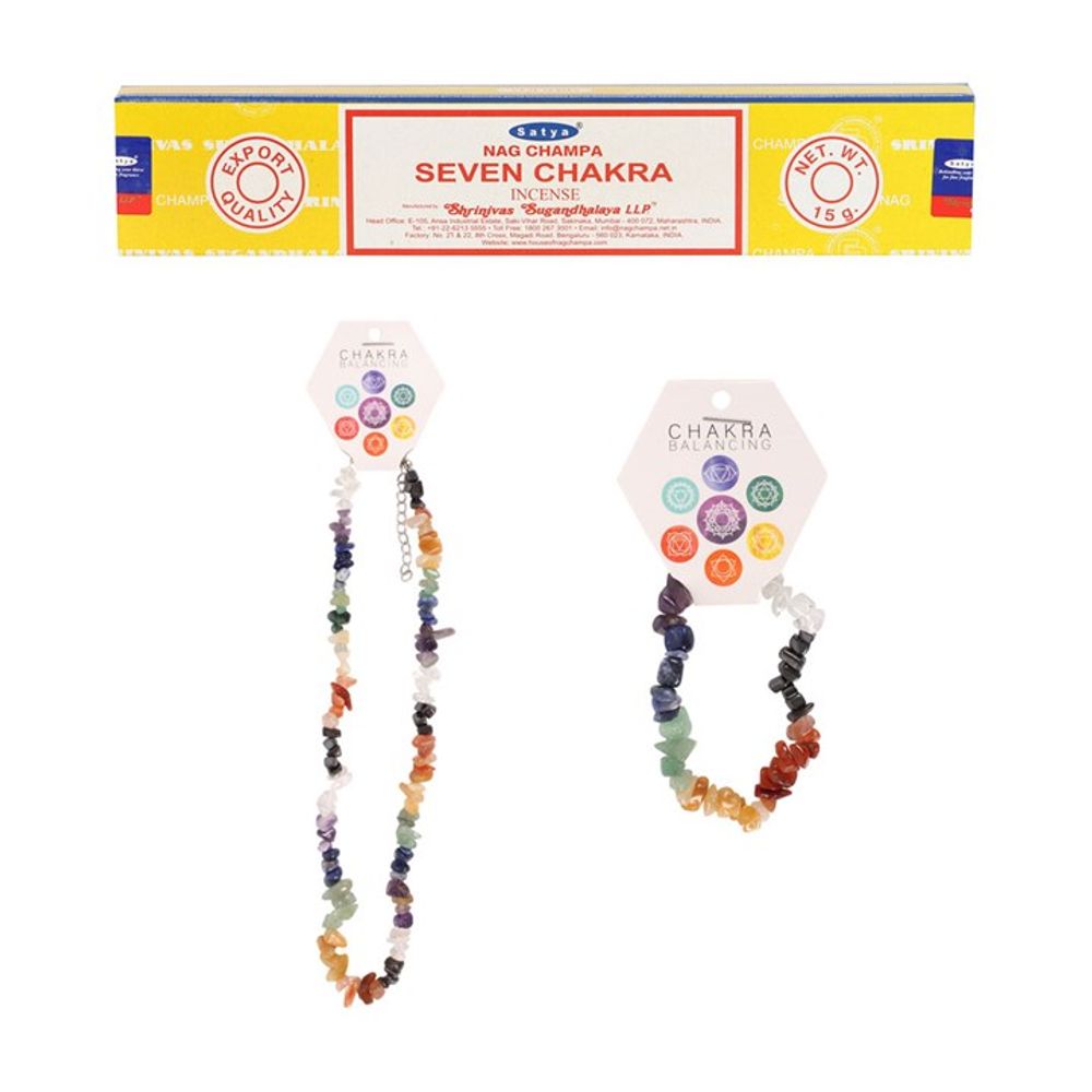 Chakra Crystal Chip Jewellery Gift Set - Beautygiftsonline 