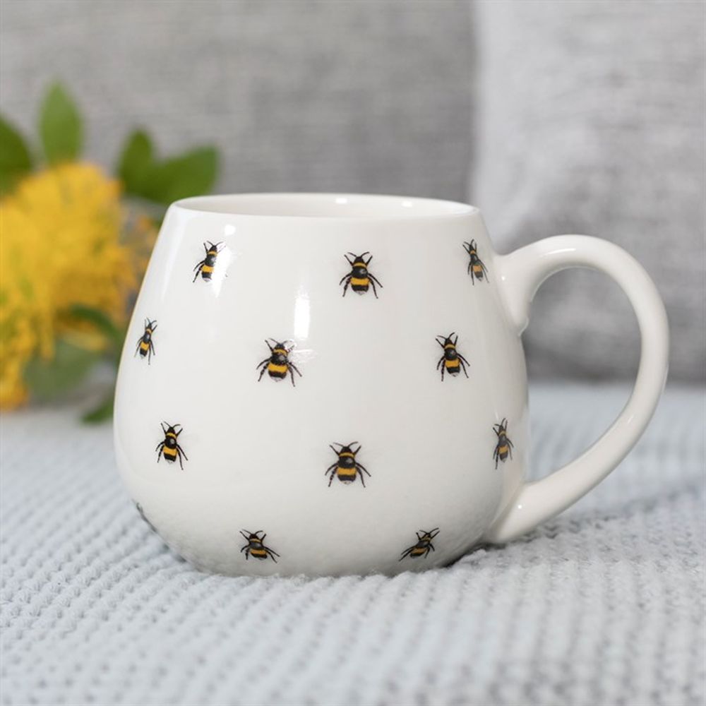 Bee Print Rounded Mug - Beautygiftsonline 