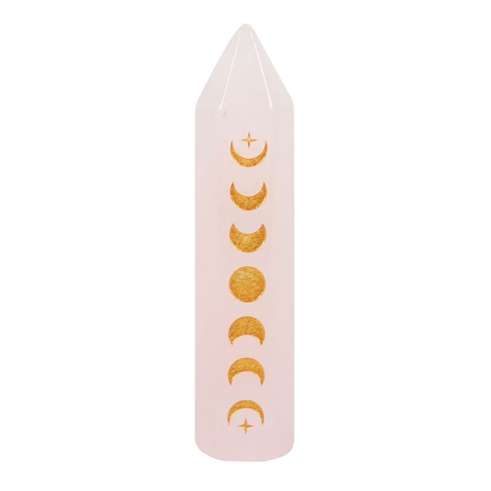 5cm Rose Quartz Moon Phase Crystal Point - Beautygiftsonline 