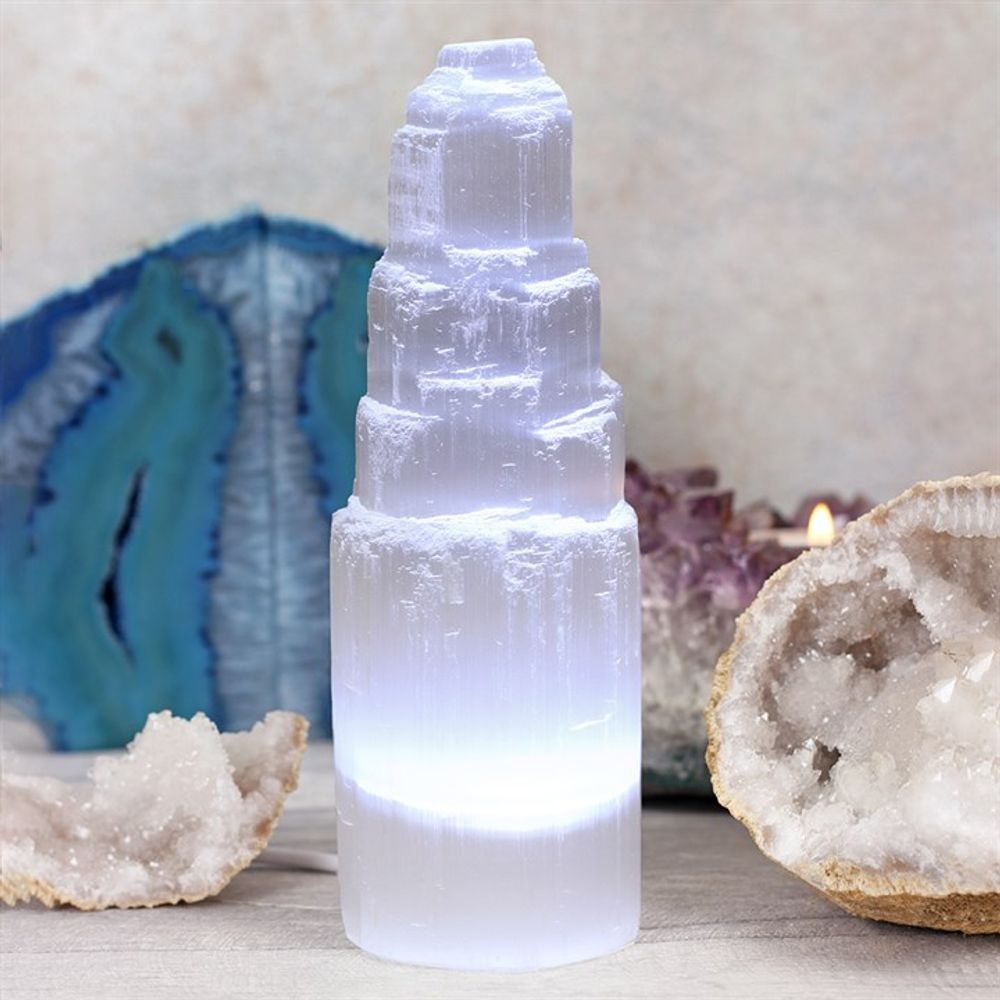 LED Selenite Mountain Lamp - Beautygiftsonline 