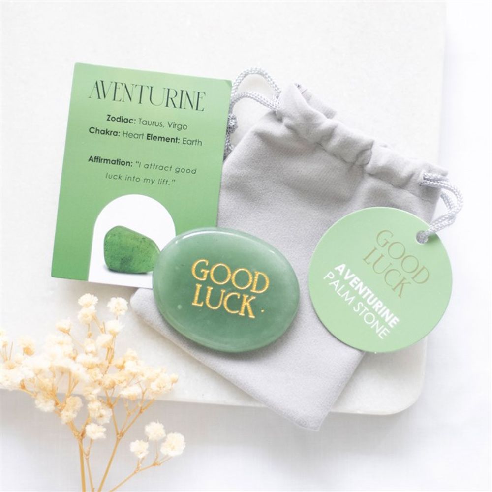 Good Luck Aventurine Crystal Palm Stone - Beautygiftsonline 