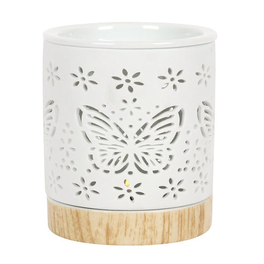 Matte Ceramic Butterfly Oil Burner - Beautygiftsonline 