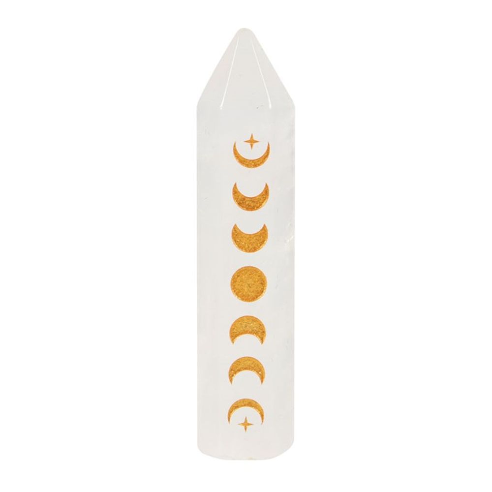 5cm Clear Quartz Moon Phase Crystal Point - Beautygiftsonline 