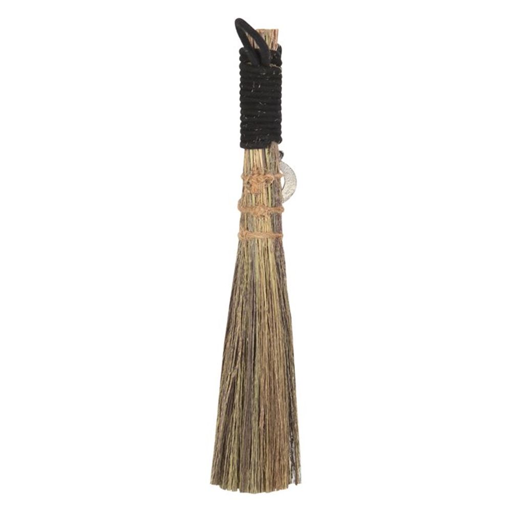 20cm Broom with Crescent Moon Charm - Beautygiftsonline 