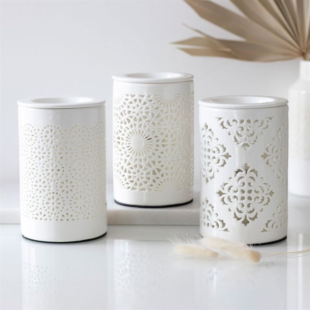 Damask Cut Out Electric Oil Burner - Beautygiftsonline 