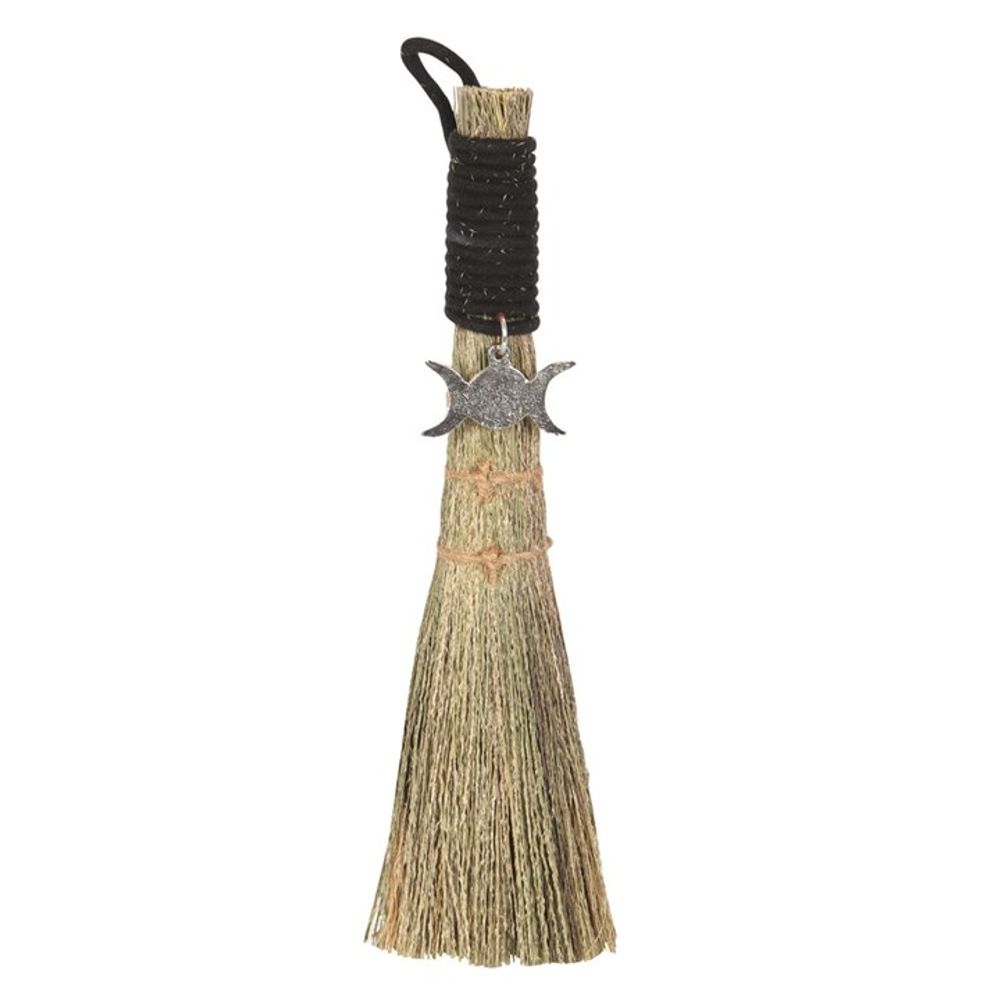 20cm Broom with Triple Moon Charm - Beautygiftsonline 