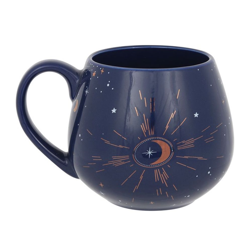 Blue Crescent Moon Rounded Mug - Beautygiftsonline 