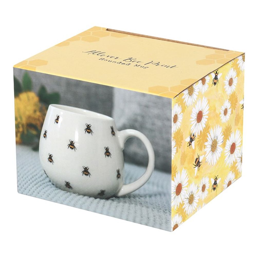 Bee Print Rounded Mug - Beautygiftsonline 