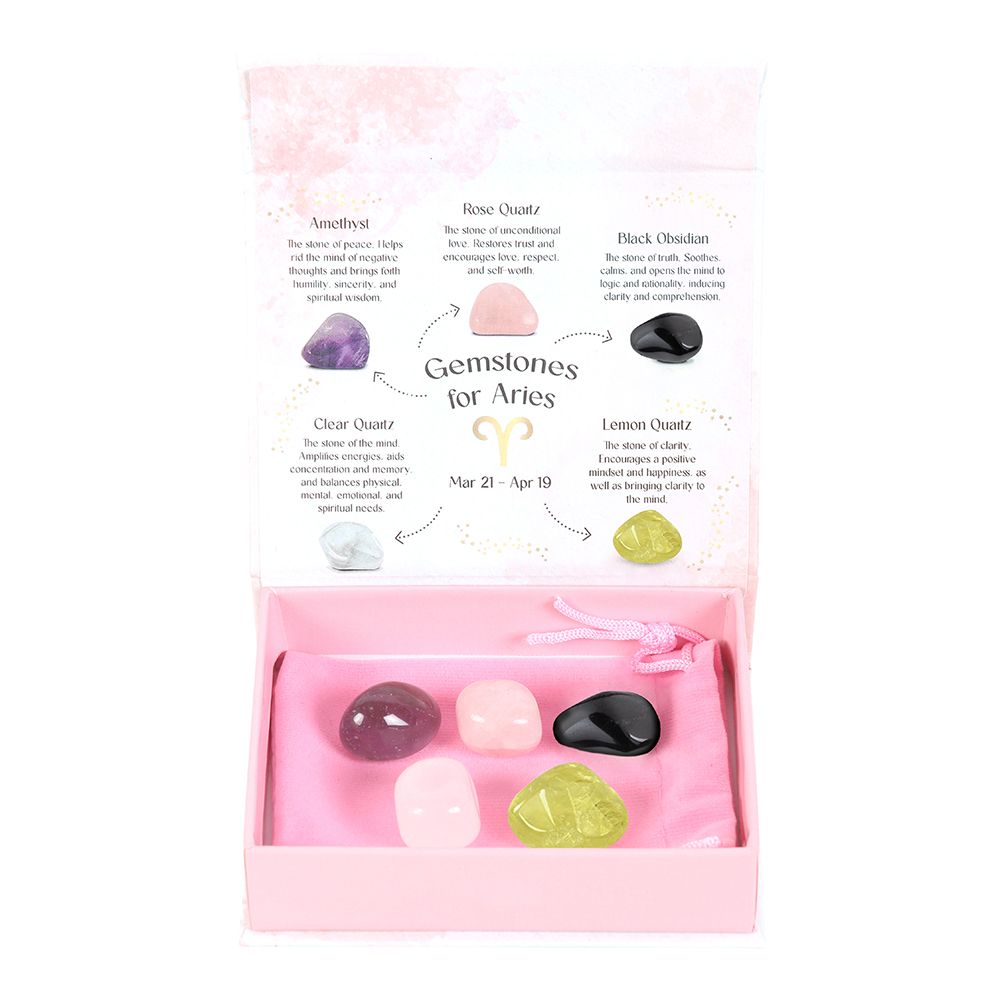 Aries Crystal Tumblestone Set - Beautygiftsonline 