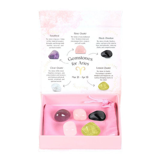 Aries Crystal Tumblestone Set - Beautygiftsonline 