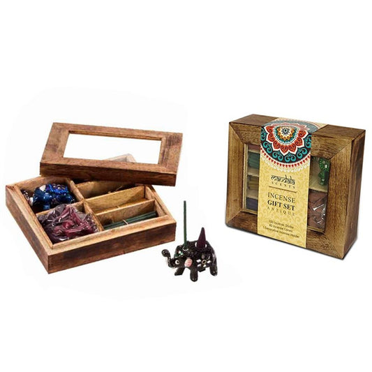 Mandala Incense Gift Set in Wooden Gift Box - Beautygiftsonline 