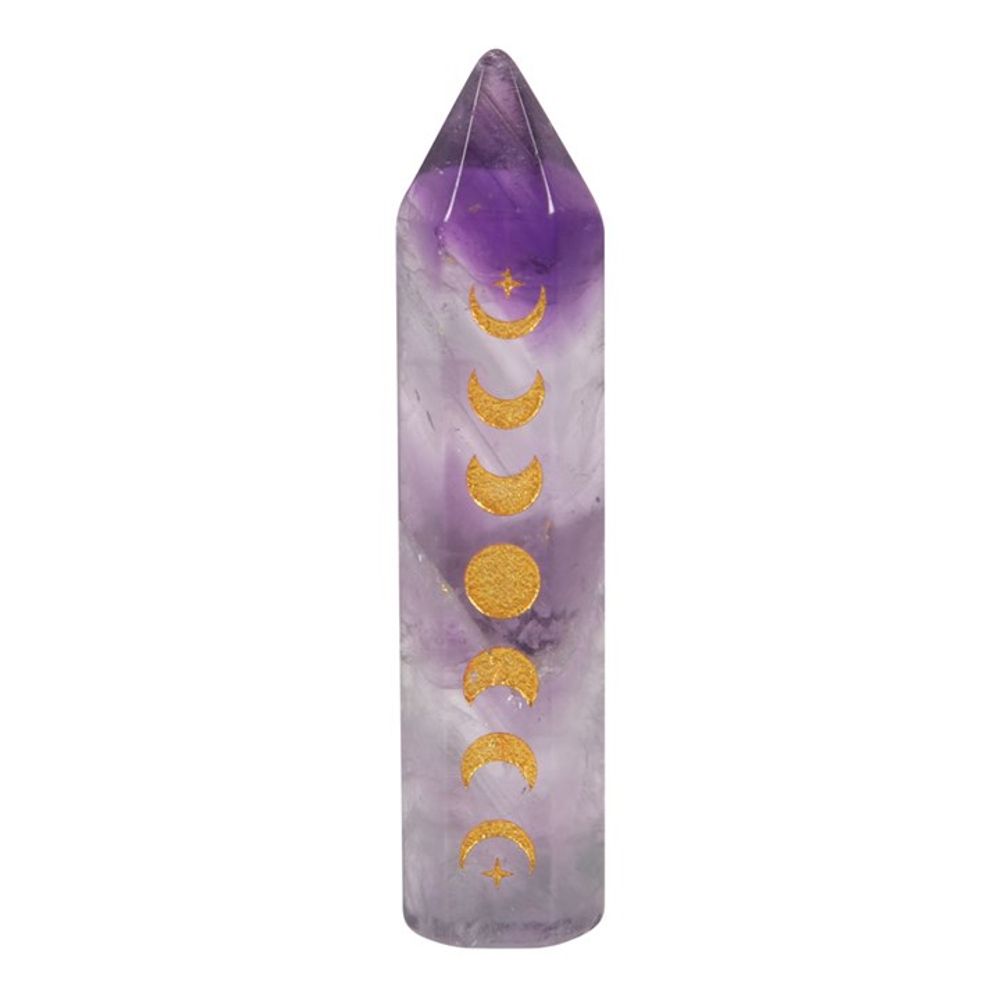 5cm Amethyst Moon Phase Crystal Point - Beautygiftsonline 