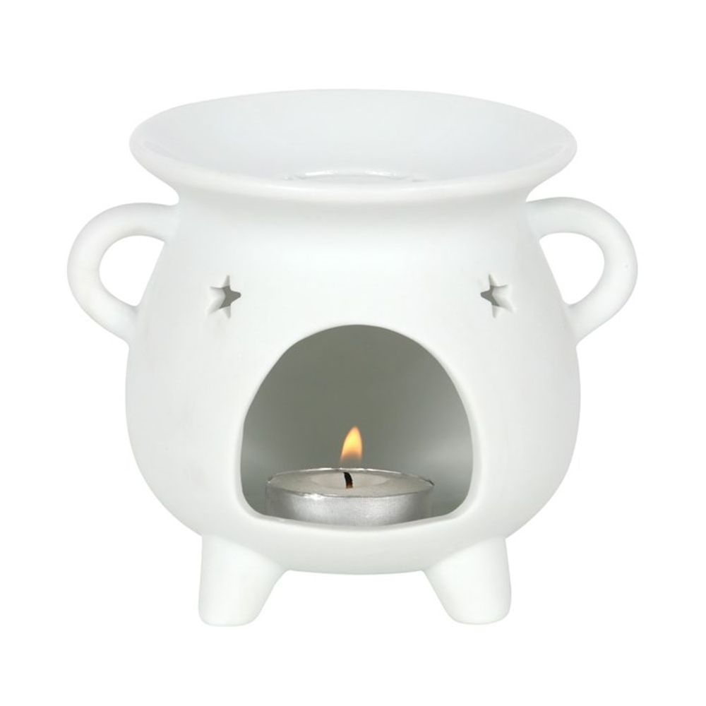 White Triple Moon Cauldron Oil Burner - Beautygiftsonline 