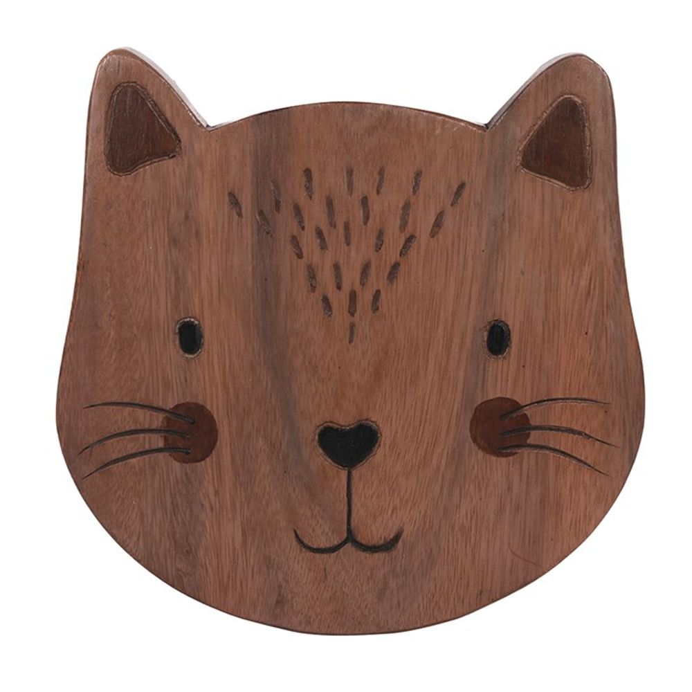 26cm Children's Wooden Cat Stool - Beautygiftsonline 