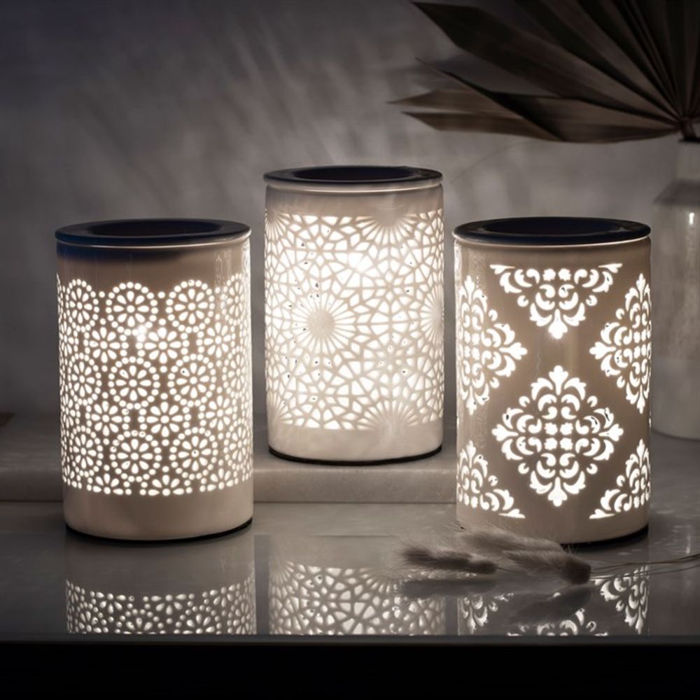 Damask Cut Out Electric Oil Burner - Beautygiftsonline 